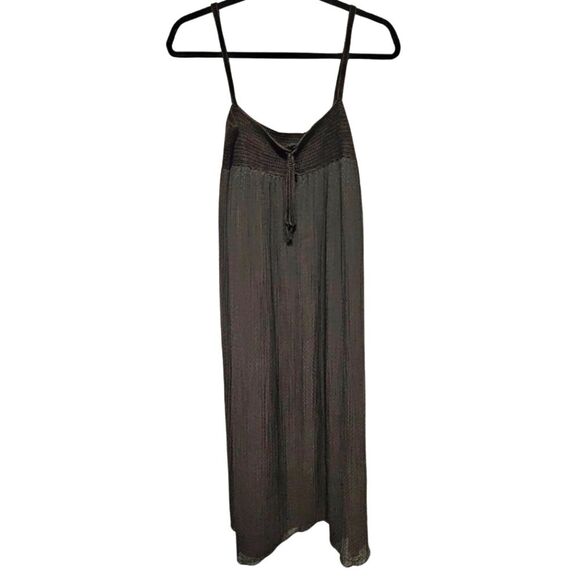 Jigsaw Silk Blend Empire Waist Laced Crochet Upper Gauzy Column Midi Dress Sz 4 - Picture 1 of 12